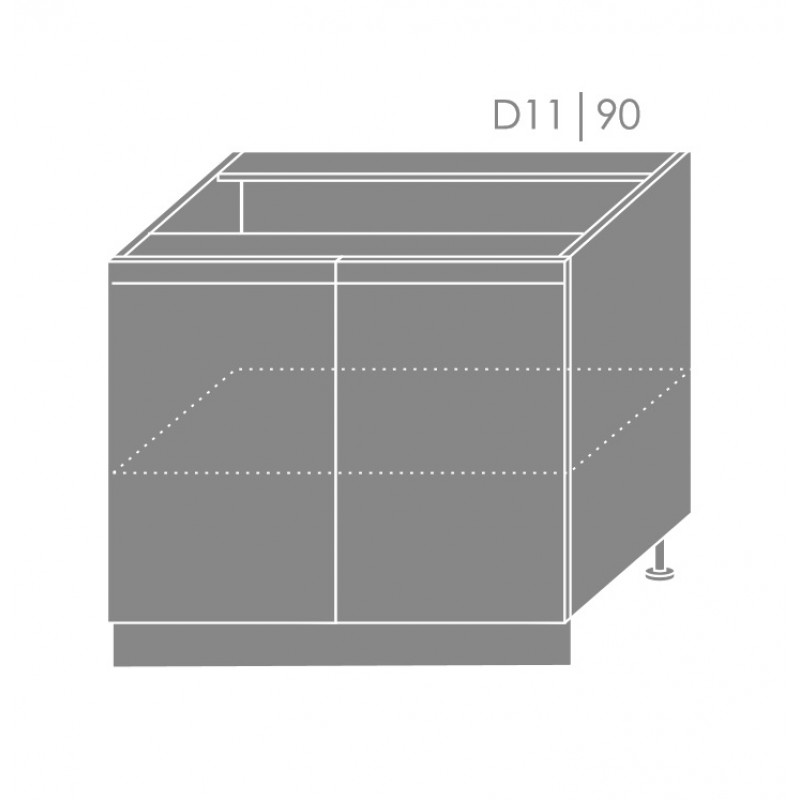 ArtExt Kuchynská linka Brerra - lesk Kuchyňa: Spodná skrinka D11/90 / (ŠxVxH) 90 x 82 x 50 cm