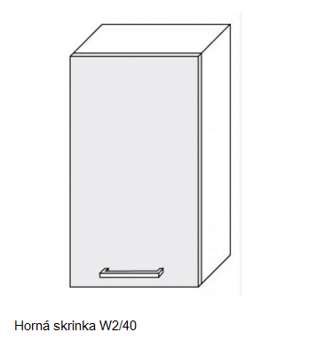 E-shop ArtExt Kuchynská linka Brerra - mat Kuchyňa: Horná skrinka W2/40 / (ŠxVxH) 40 x 72 x 32,5 cm