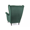 zadná strana moderného kresla LADY VELVETA, v dizajne zelená 78