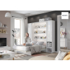 Sklápacia posteľ do malých priestorov BED CONCEPT BC-06p | biely lesk 90 x 200 cm