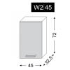 Kuchynská horná skrinka Platinium W2 45 rozmery