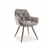 elegantná jedalenska stolicka cherry velvet sivá bluvel14