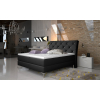 stylova manzelska postel boxspring adel ad11 cierna presivane celo s gombikmi
