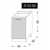 Kuchynská spodná skrinka D1D 50 rozmery