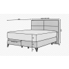 dizajnova manzelska boxspring postel safiro rozmery