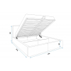 moderna calunena postel hailey grafit140 rozmery