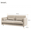 Béžová pohovka Lenart BED CONCEPT BC-19 rozmery