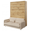 Béžová pohovka Lenart BED CONCEPT BC-19 k posteli BC-12 dub artisan