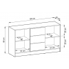 komoda kelly 3d rozmery