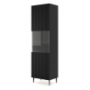ravenna b vitrína 1ds 60 čierna matná čierne nohy