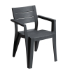 záhradná plastová stolička JULIANA grafit