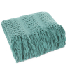 Akrylová mentolová deka s pleteným vzorom