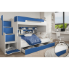 moderná poschodová posteľ HARRY modrá