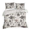 Obliečky na dvojlôžko SPRING 09 | sivé kvety 160 x 200 cm