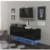 Elegantný tv stolík KING 01, v peknom dizajne čierna / čierny lesk