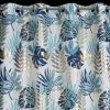 Záves MALTA K | modré listy 140 x 250 cm