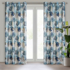Záves MALTA K | modré listy 140 x 250 cm