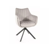 neodolateľná stolička AZALIA VELVET, v sivom prevedení