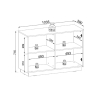 SHOWY komoda K104 rozmer