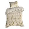 Obliečky na jednolôžko SPRING 38 | béžová/kvety 140 x 200 cm