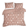 Obliečky na dvojlôžko FLANO 4 | púdrovoružová 200 x 220 cm