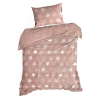 Obliečky na dvojlôžko FLANO 4 | púdrovoružová 200 x 220 cm