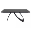 moderný jedálenský stôl DIUNA CERAMIC, čierny