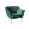 nádherné kreslo KARO 1 VELVET, v prevedení zelená 78