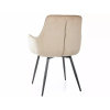 zadná strana peknej jedálenskej stoličky LEMON VELVET, v prevedení béžová