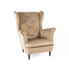 moderné kreslo LADY VELVET, v prevedení béžová 28