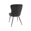 zadná strana jedálenskej stoličky LOTUS VELVET, v čiernom dizajne