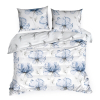Obliečky na dvojlôžko SPRING 34 | biela/modrá 220 x 200 cm