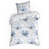 Obliečky na dvojlôžko SPRING 34 | biela/modrá 220 x 200 cm