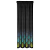 Zatemňovací záves ANGELINA P | čierna/tyrkysová 140 x 270 cm
