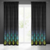 Zatemňovací záves ANGELINA P | čierna/tyrkysová 140 x 270 cm