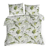 Obliečky na dvojlôžko ELLEN | biela/zelená 160 x 200 cm