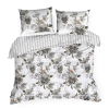 Obliečky na dvojlôžko SPRING 39 | biela/sivá 220 x 200 cm