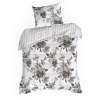 Obliečky na dvojlôžko SPRING 39 | biela/sivá 220 x 200 cm