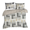 Obliečky na dvojlôžko LEA 06 | krémová/sivá 220 x 200 cm