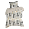 Obliečky na dvojlôžko LEA 06 | krémová/sivá 220 x 200 cm
