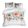 Obliečky na dvojlôžko DIVA 23 | biela/oranžová 220 x 200 cm