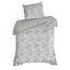 Obliečky na dvojlôžko SPRING 55 | sivá/biela 160 x 200 cm