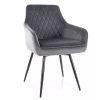 jedalenska stolicka marlo velvet siva