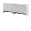 Sivý nadstavec s policami Lenart BED CONCEPT BC-10 pre sklápaciu posteľ BC-05