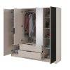 KELLY satnikova skrina so zrkadlom 4D cashmere otvorena