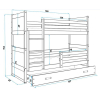 RICO detska poschodova postel rozmer