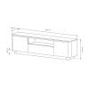 VACCA tv stolik 200 3d rozmer