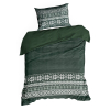 Vianočné obliečky na dvojlôžko JEREMY | zelená/biela 220 x 200 cm