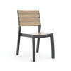 Záhradná stolička DERALE | teak / grafit