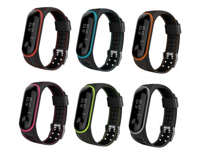 Protkaný texturovaný náhradní náramek pro Mi Band 5, 6 a 7